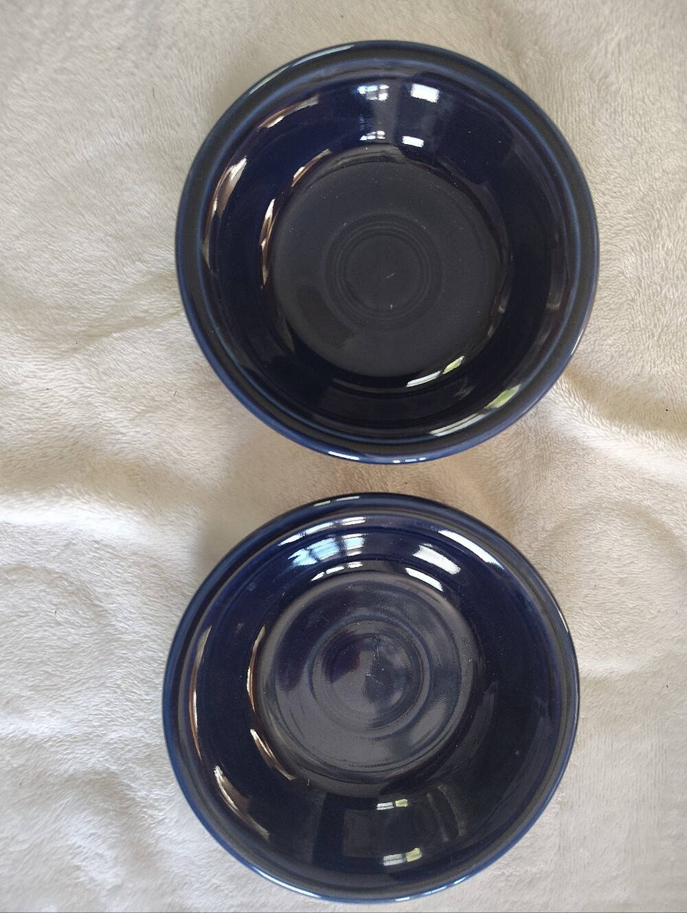 Fiestaware 5 3/8” Cobalt Blue Stacking Dessert Bowl Lot Of 2